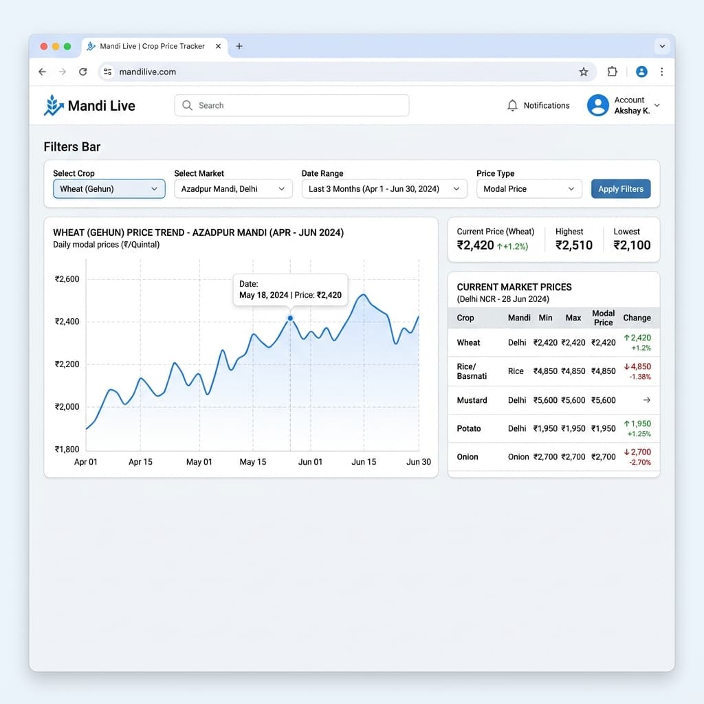 Mandi Live — Crop Price Tracker