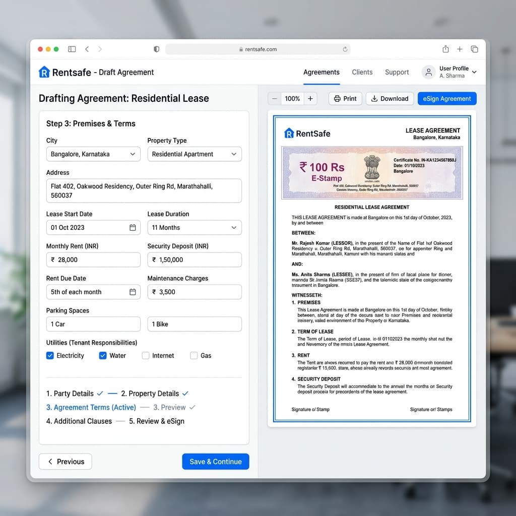 RentSafe — Rental Agreement Generator